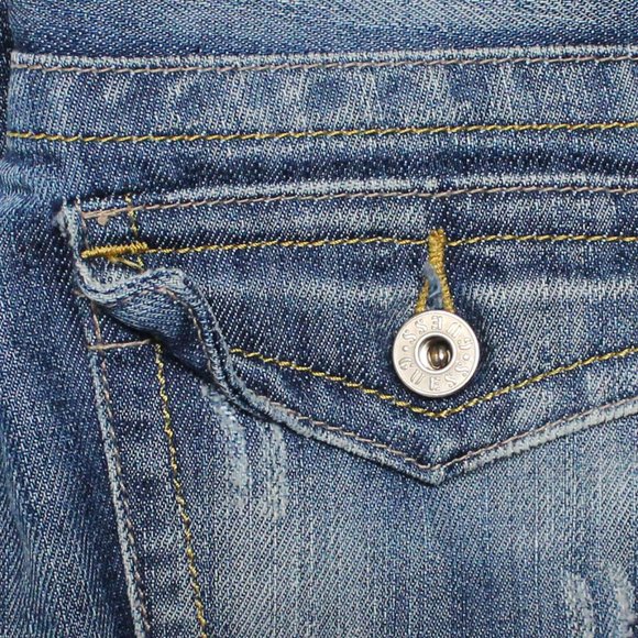 Women's Guess Denim Blue Jeans Size 24 Doheny With Minor Distressing - Picture 13 of 15